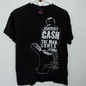 Zion Rootswear Johnny Cash 2010 Graphic T-Shirt Size Medium